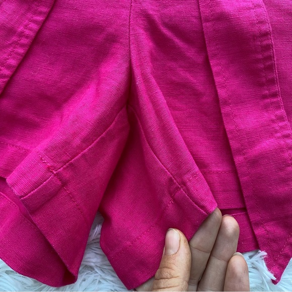J. CREW • Linen Blend High Rise Front Tie Shorts size 4 - Picture 7 of 16
